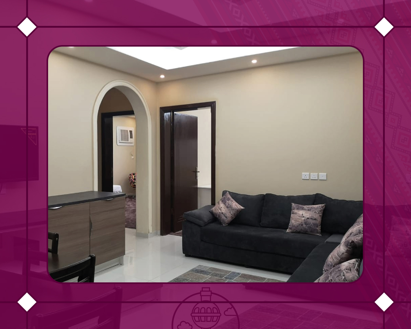 A complete residential apartment in more than one room